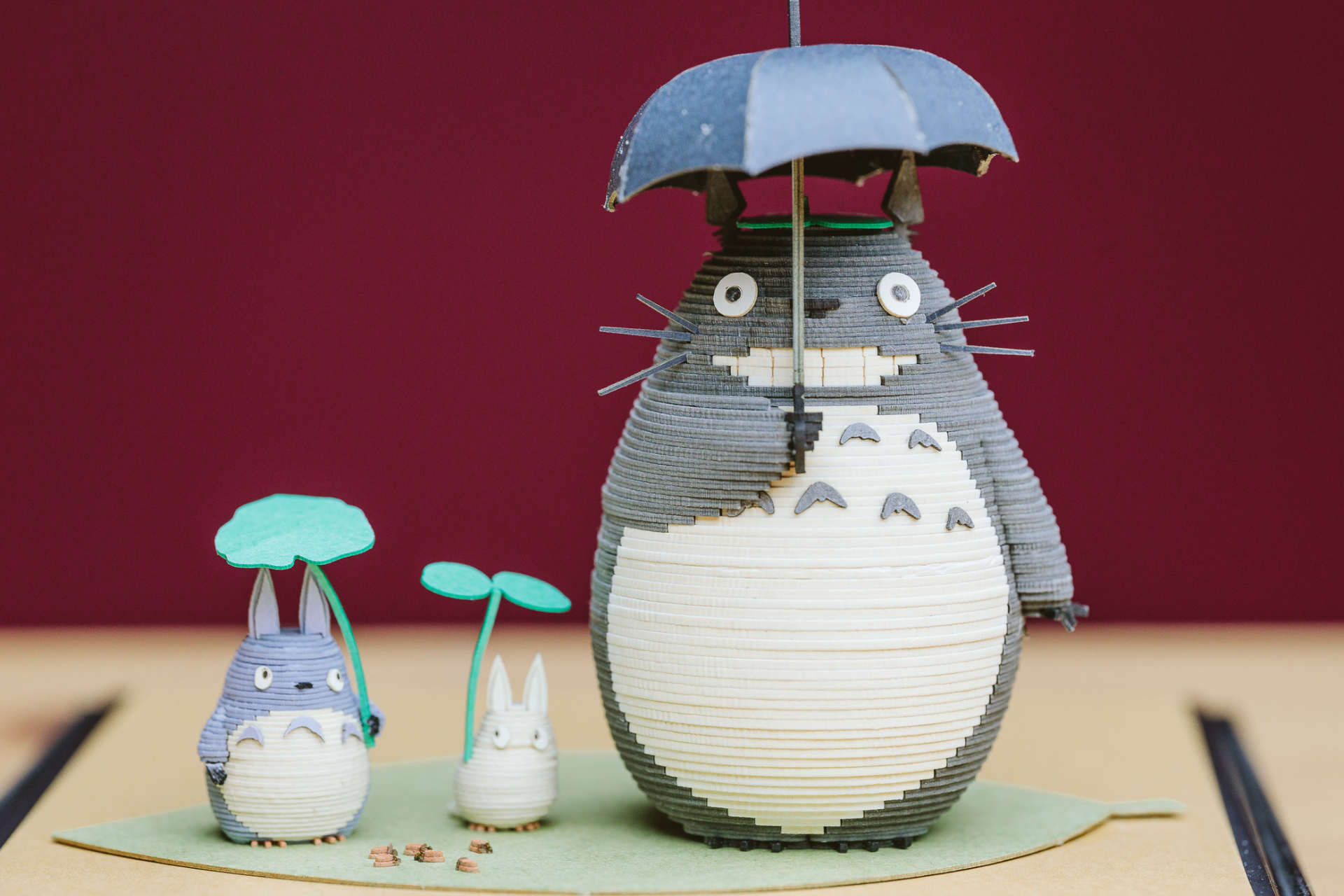 Papercraft-Miniaturkunst von Totoro