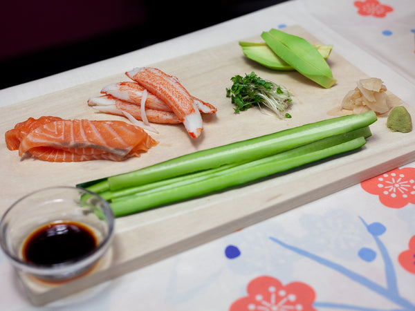 Ingredienti per il sushi pronti