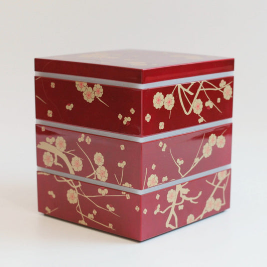 Two-Tier Cherry Blossom Square Bento Box | Pink