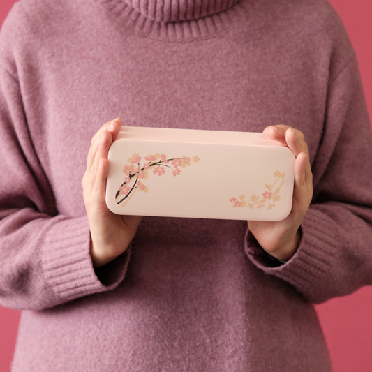 Two-Tier Cherry Blossom Square Bento Box | Pink