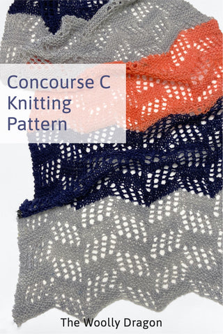 concourse c knitting scarf pattern striped wavy