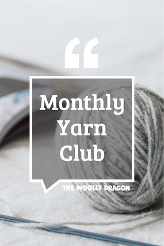 monthly hand dyed yarn club from the woolly dragon