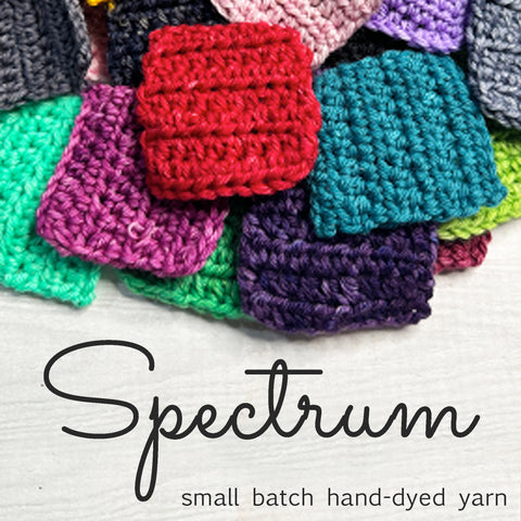 spectrum collection of rainbow hand dyed yarn colors