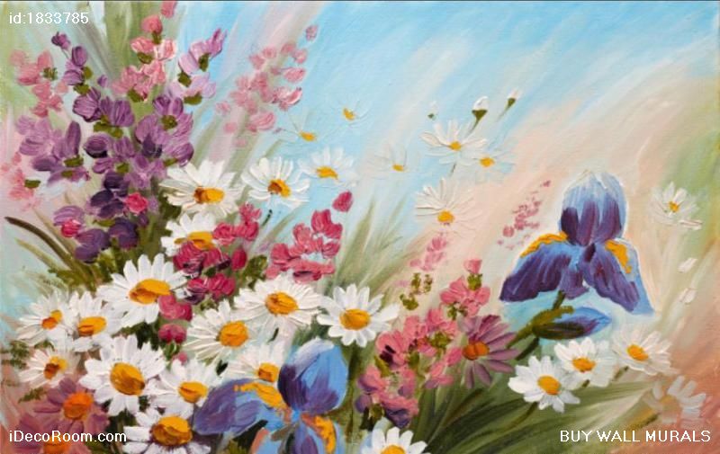 Hd Oil Painting Flowers Decorative Painting 1833785