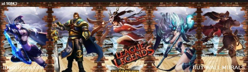 3D League Of Legends Lol Online Game Internet Cafe Three-Dimensional Background Wall 50-155-300 90843