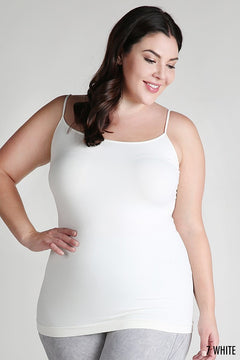 Cute and Curvy Basic Cami in White