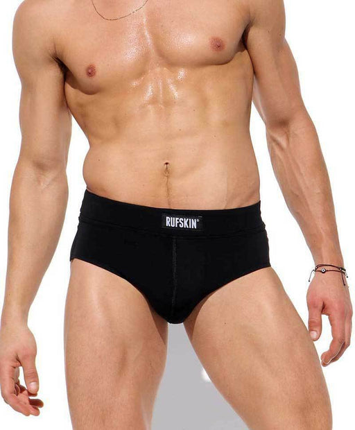 RUFSKIN Briefs IVO Slate Blue Stretch Rayon Brief Faux Fly Contoured Pouch  2