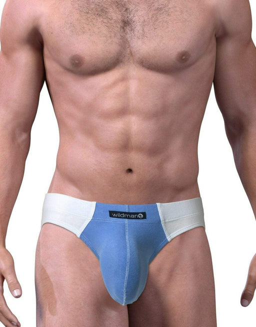 Small WildmanT Briefs Stretch Cotton BigBoy Pouch Brief Gray/black