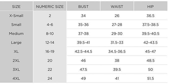 Men's Logo Polo Size Chart