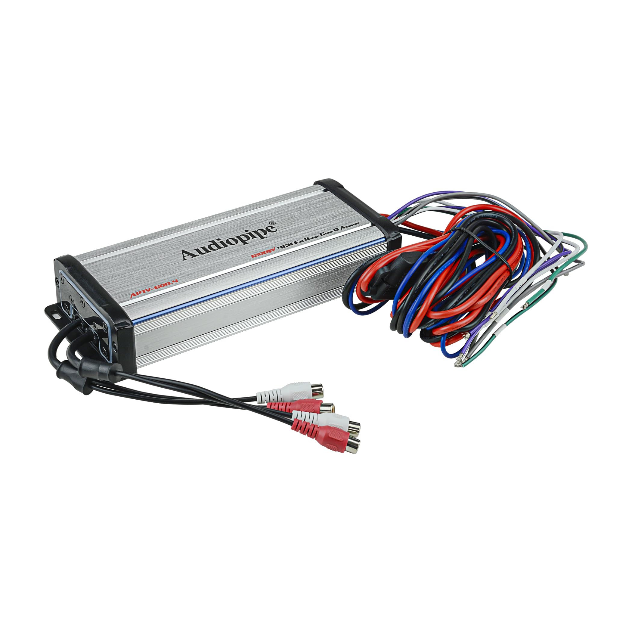 Audiopipe 4 Ohm 200W 4 Channel Full Range Class D Marine Weatherproof Amplifier