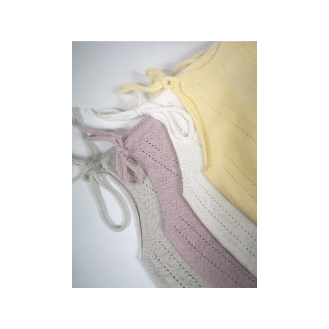 meer. summer lame knit tops ピンク