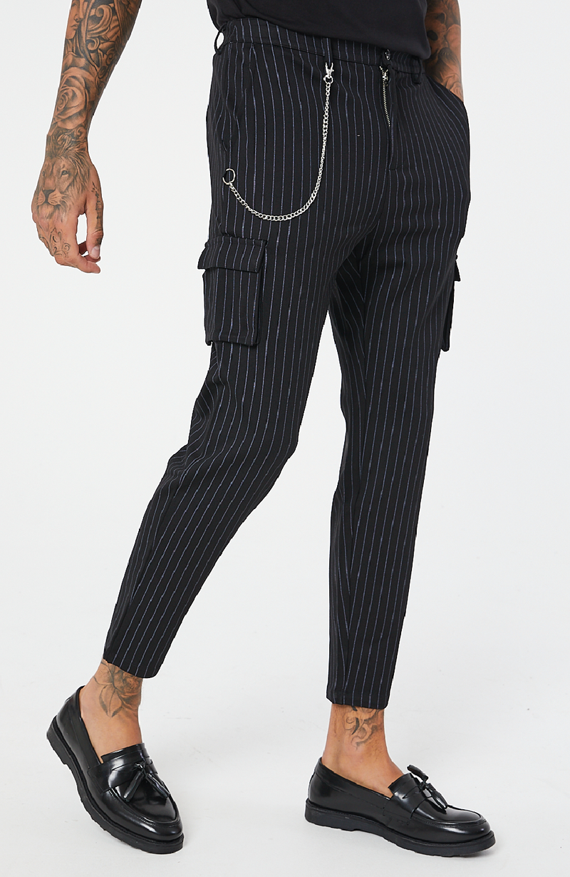 pinstripe cargo pants