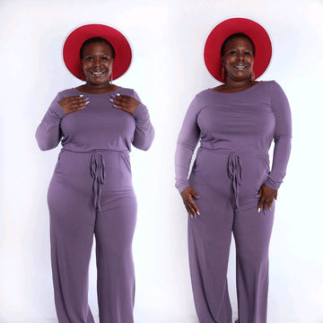 Terry Long sleeve Jumpsuit  ( Curvy Girl)  8 colors