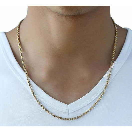 24K Gold Rope ChainNecklace – Green Box 