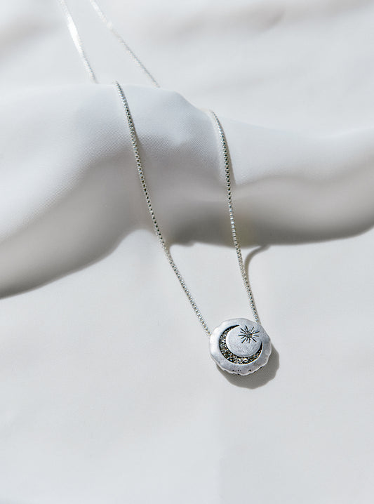 Devon Upside Down Moon Pendant Necklace – Shelley Moon Designs