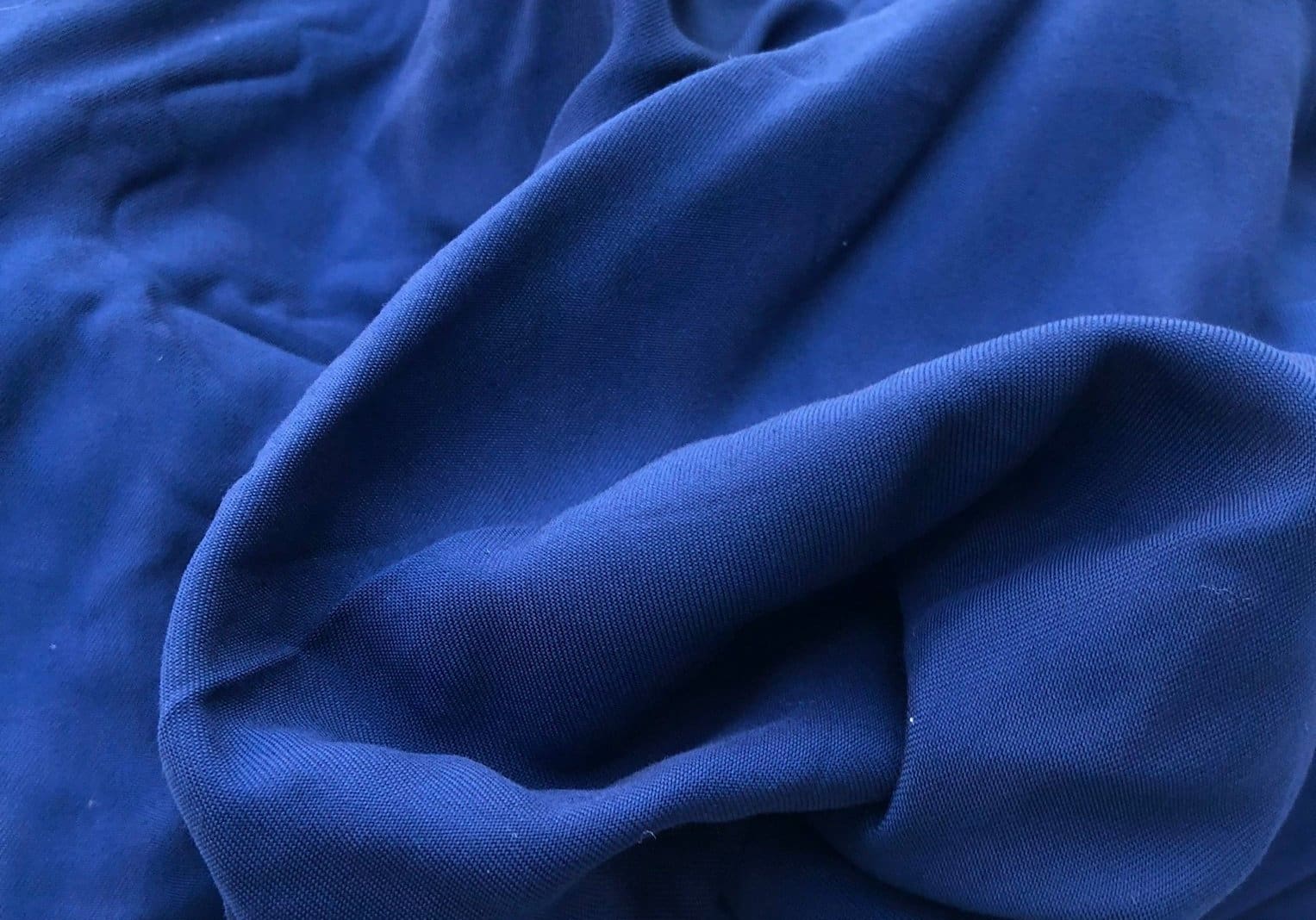 58 Cross Dye Dark Blue Cotton Blend Twill Woven Fabric By the Yard