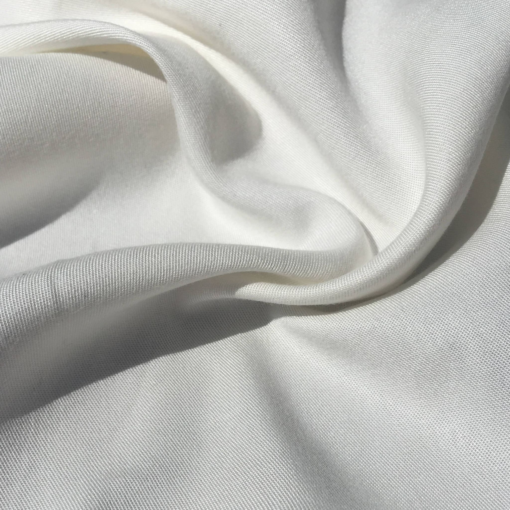 White Cotton Poplin Woven Fabric by the Yard 