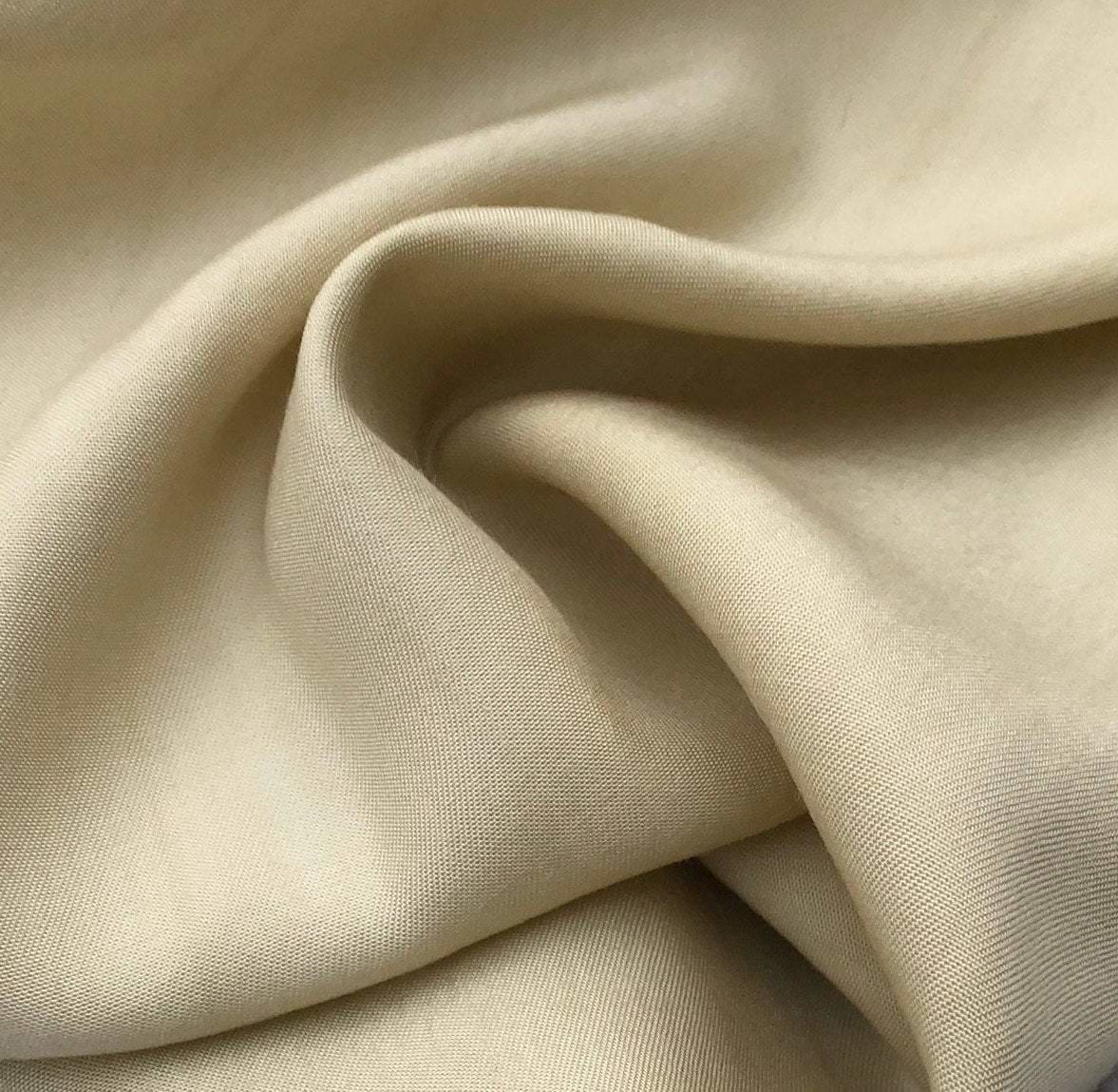 Beige Performance Twill Fabric