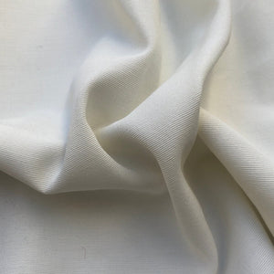 58 PFD Cotton Rayon Lycra Spandex Stretch Twill White 7.5 OZ Apparel Woven  Fabric By the Yard