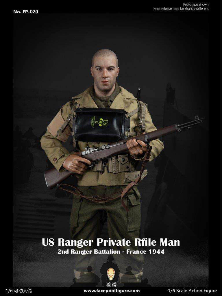 FacePool 1/6 - US Ranger Private Rifle Man France 1944