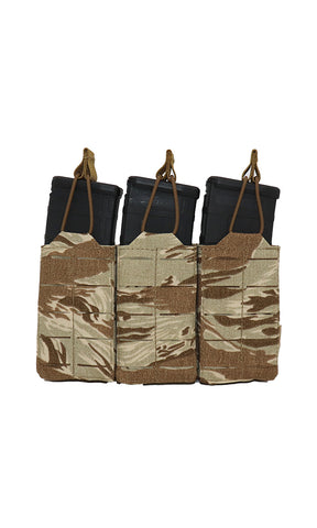 Limited Edition Desert Tiger Stripe AR15 30 Round Triple Mag Pouch Front Wilde Custom Gear