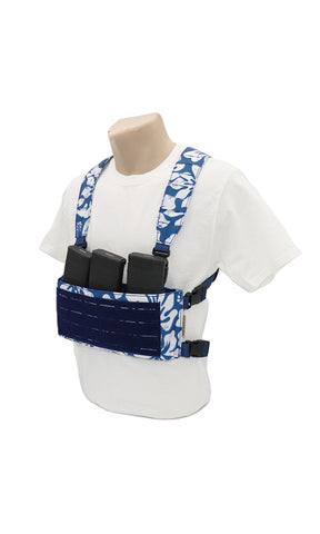 Adaptive Chest Rig Angle Hawaiian Tropical Fabric to Benefit Maui Wildfire Relief