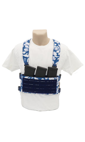 Adaptive Chest Rig Front Hawaiian Tropical Fabric to Benefit Maui Wildfire Relief