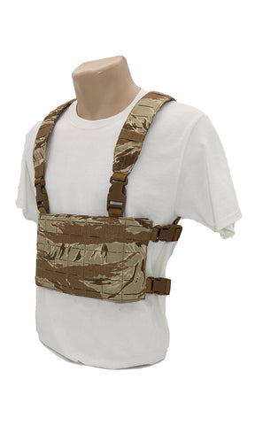 Limited Edition Desert Tiger Stripe Modular Laser Cut Chest Rig Angle Wilde Custom Gear