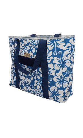 Limited Edition Hawaiian Tropical Hibiscus Print Tactical Grocery Tote Maui Wildfire Relief