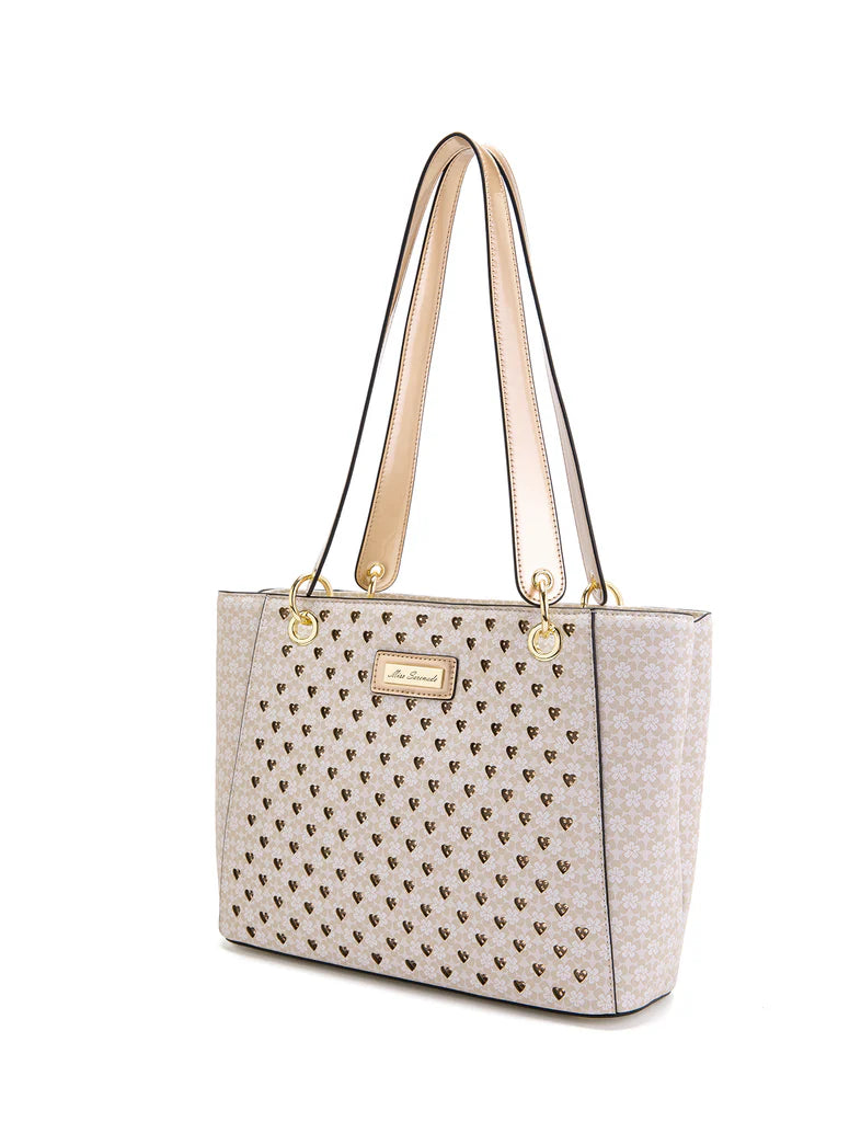Miss Serenade - XB-2975- Dillon Vegan Tote Bag - Beige