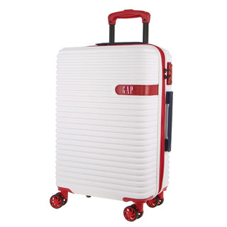 medium white suitcase