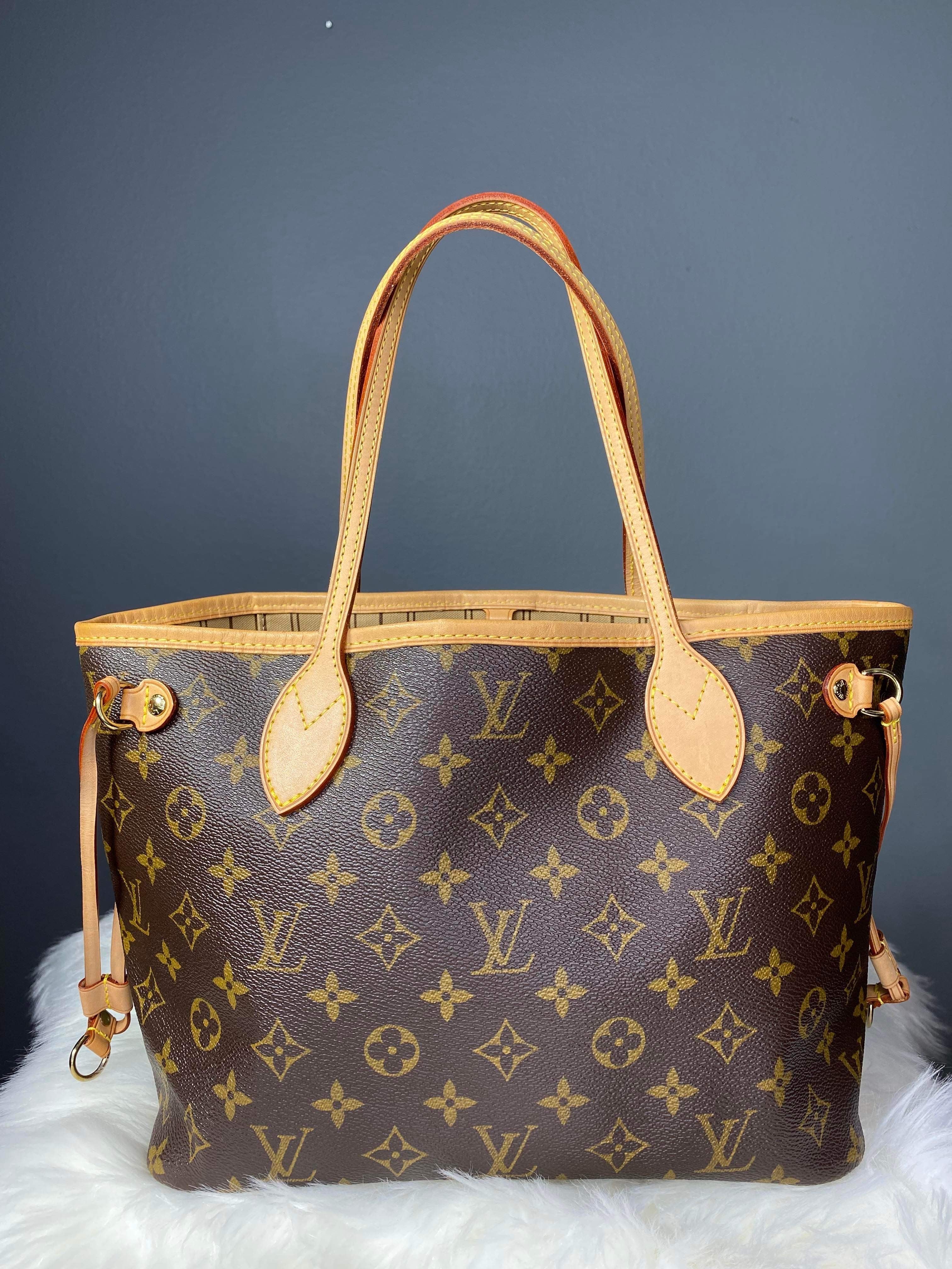 Louis Vuitton Neverfull PM Monogram Coated Canvas Tote on SALE