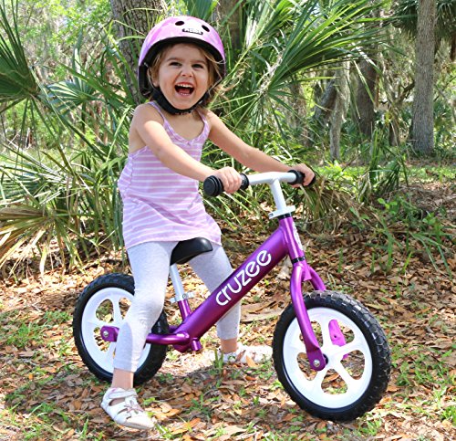 purple balance bike