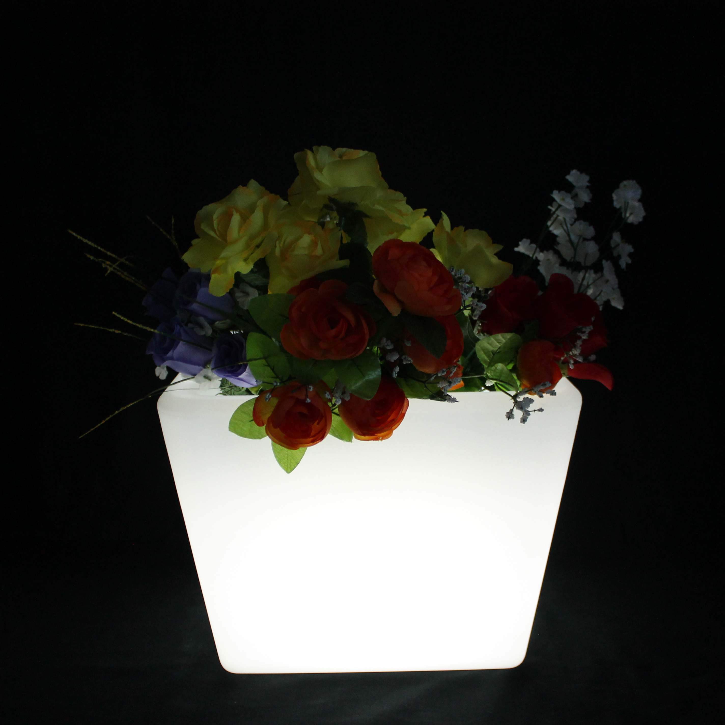  Vase  LED  Lumineux Pot de Plante  Multicolore Rechargeable 