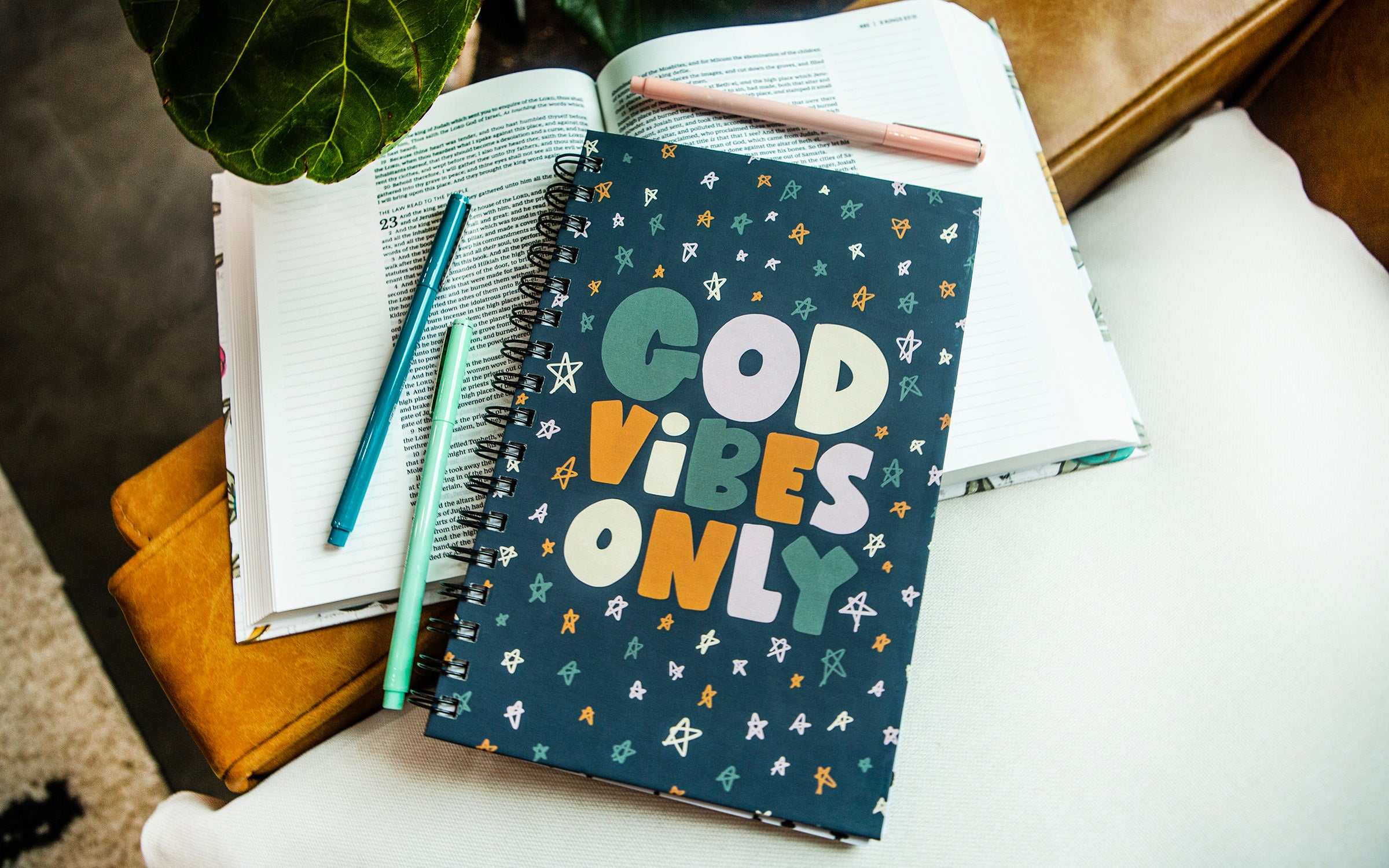 God Vibes Only Spiral Lined Notebook