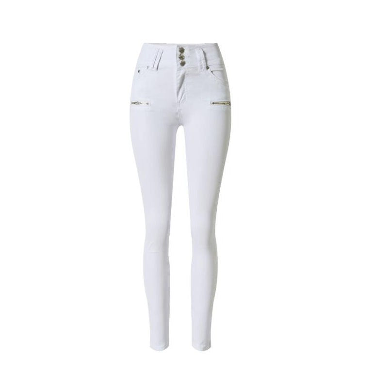 white skinny pants