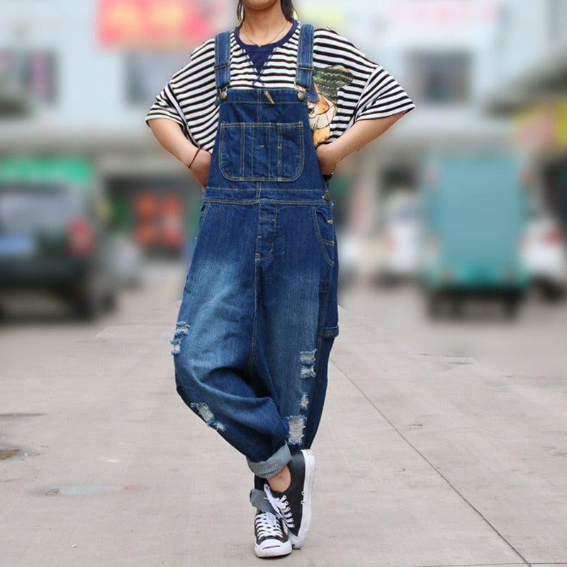 plus size jean overalls