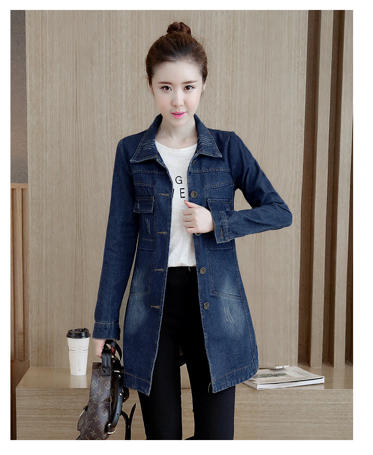 denim long top for ladies