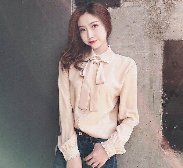 korean chiffon tops