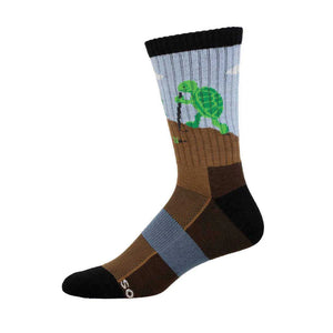 Turtle Power Men's Wool Crew Socks Blue - www.shoptherocket.com