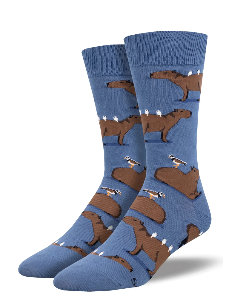 Capybara Socks Mens Blue – www.shoptherocket.com