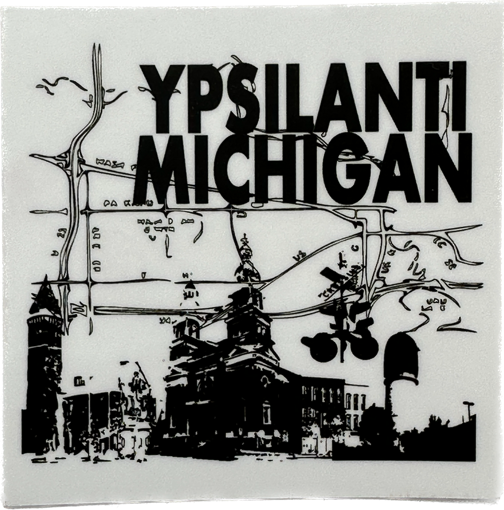 Ypsilanti Map Vinyl Sticker
