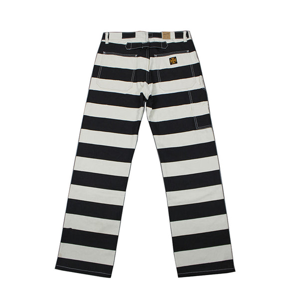 mens black and white pinstripe pants