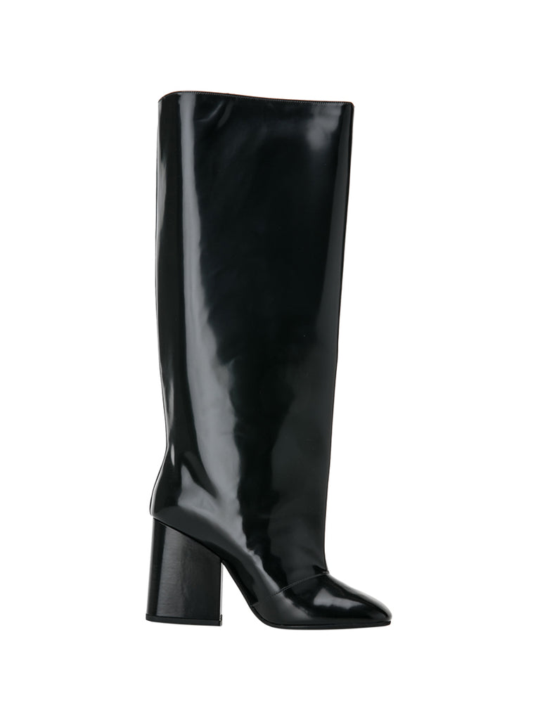 black high rise boots
