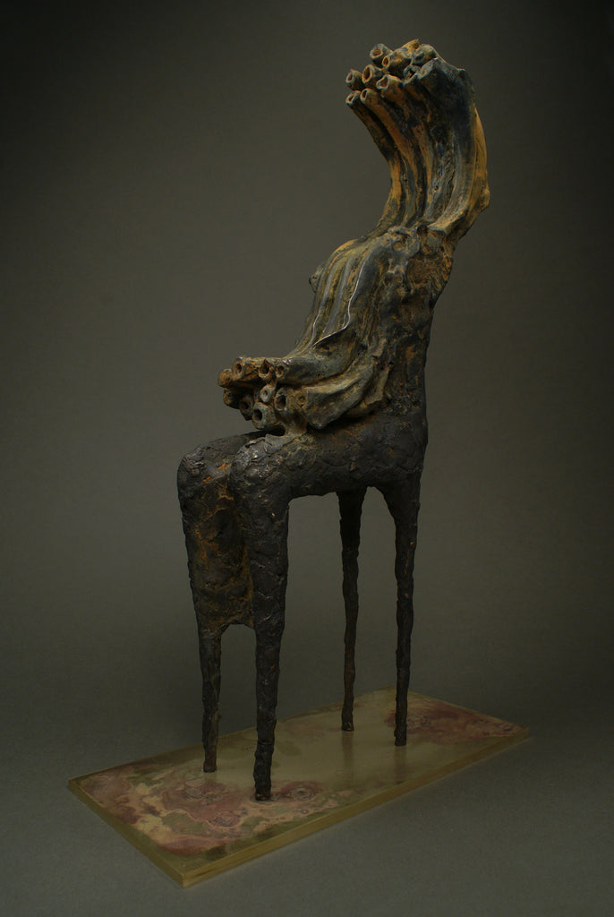 Abstract bronze sculpture