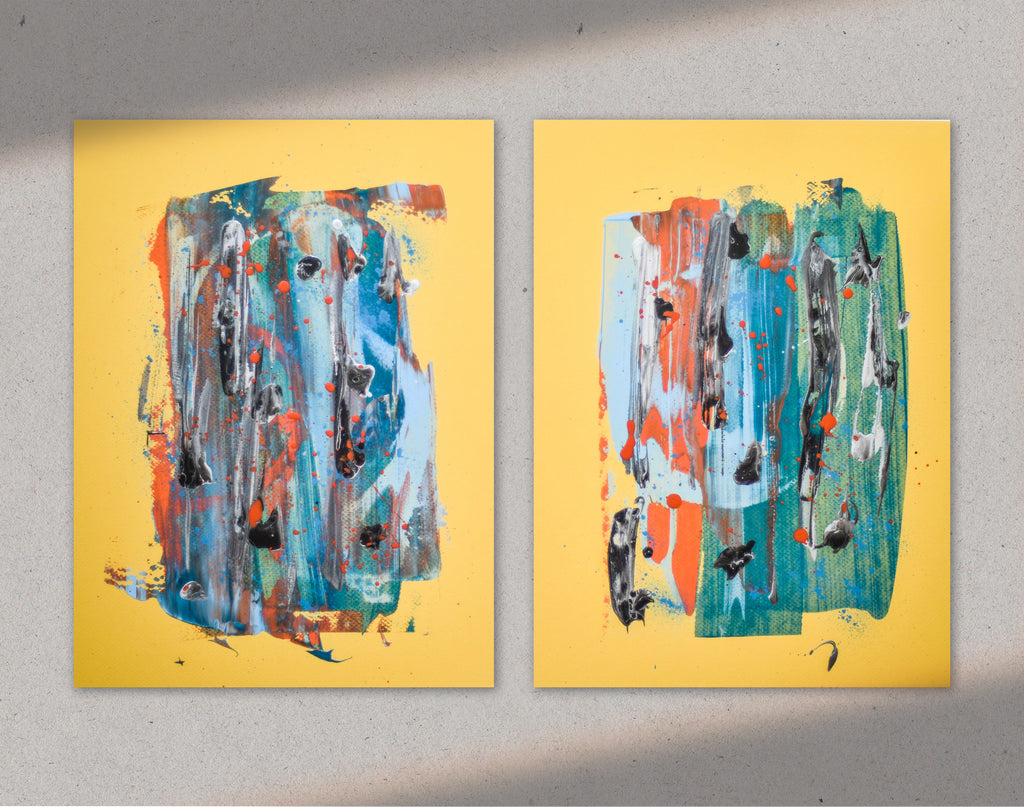 Set of two abstract artworks to buy online