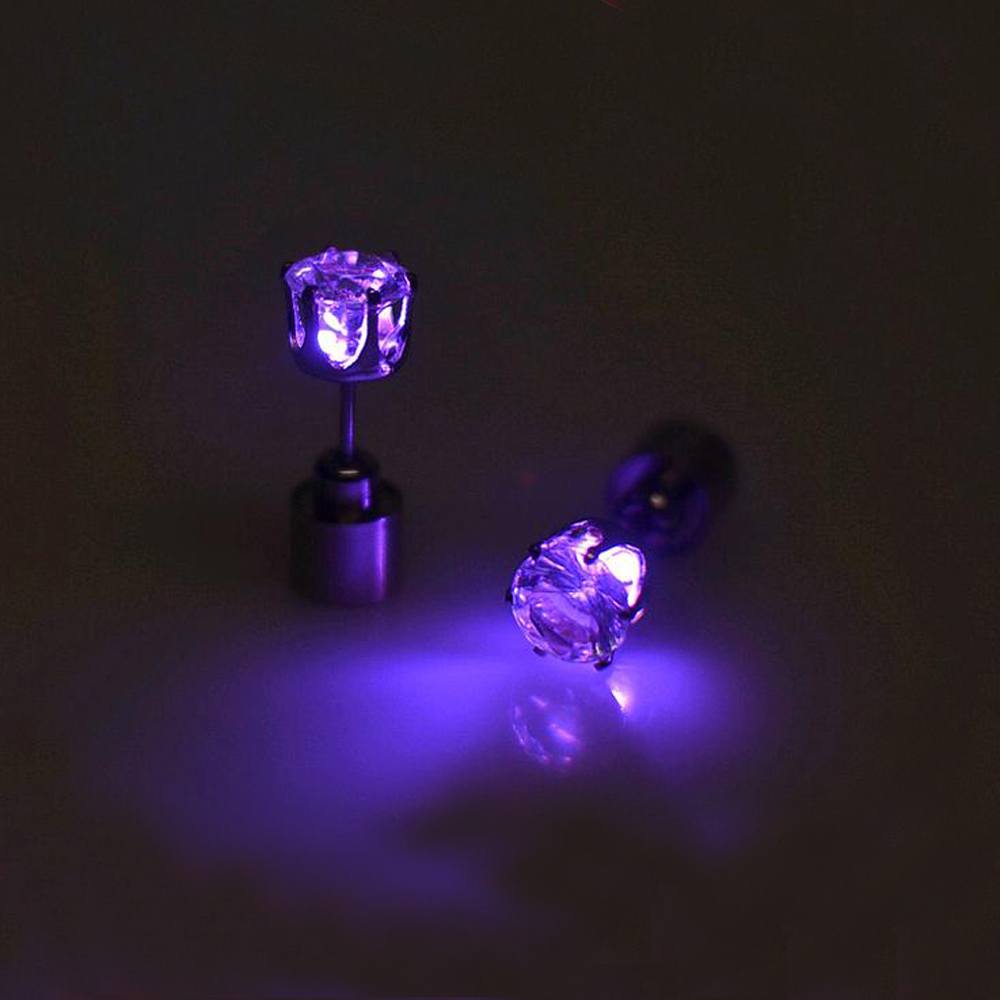 purple light up earrings