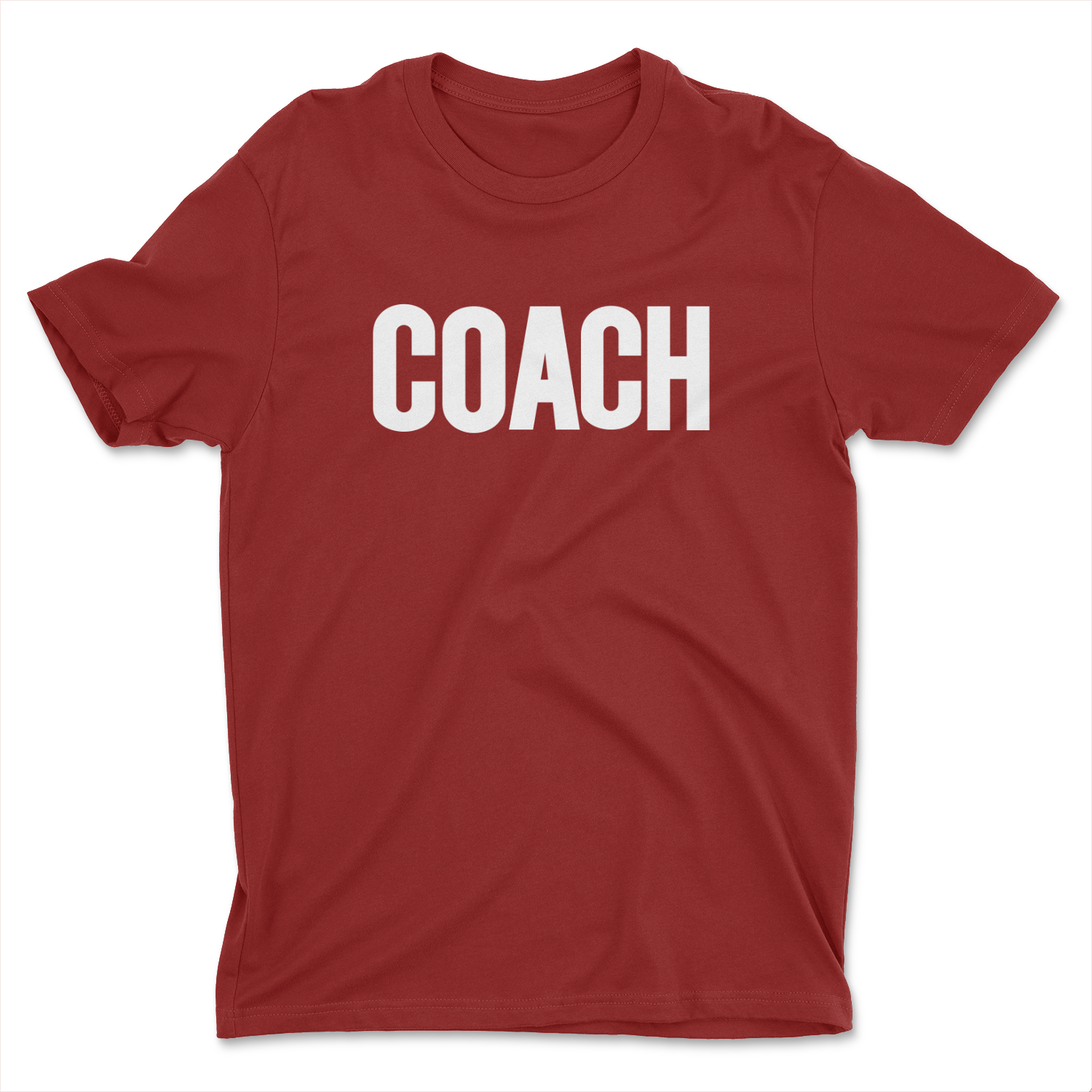 maroon coach sports team mens tee shirt t-shirt