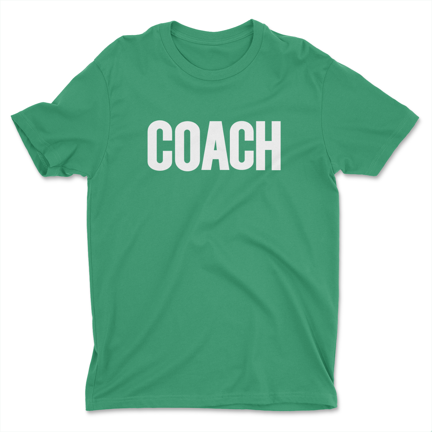 Irish Coach Tee Shirt Mens Green T-Shirt Football baseball sports 
