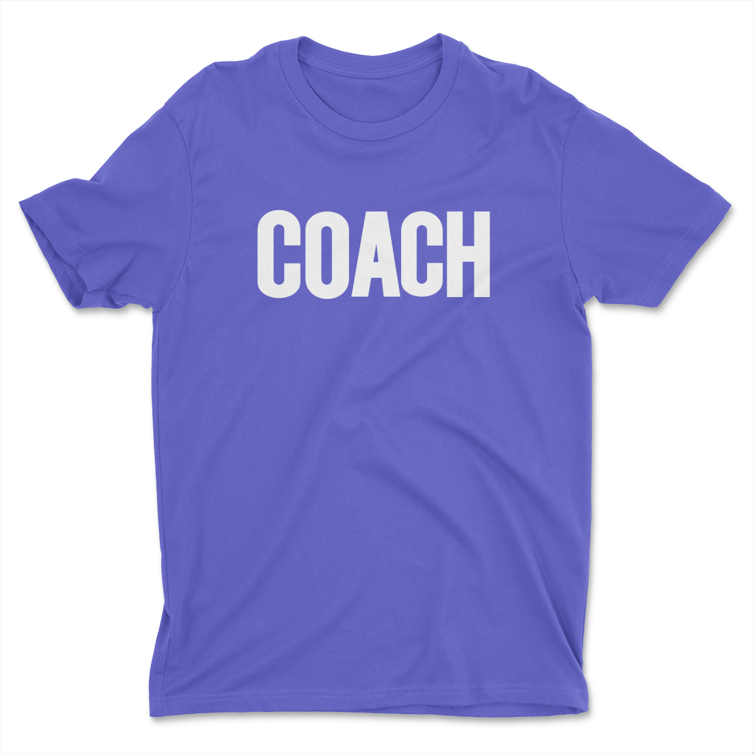 mens coach tee purple tshirt coaching sports